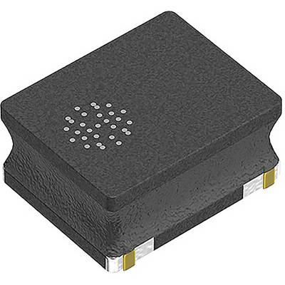 Mali, pravokutni, crni elektronički komponenent s metalnim priključcima na dnu.
