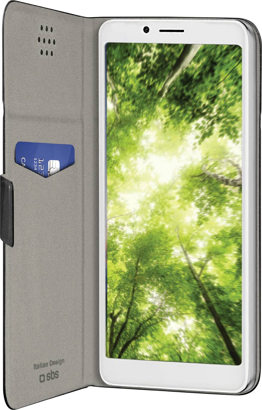 sbs mobile Booklet Universeel Universal Zwart Flip Case