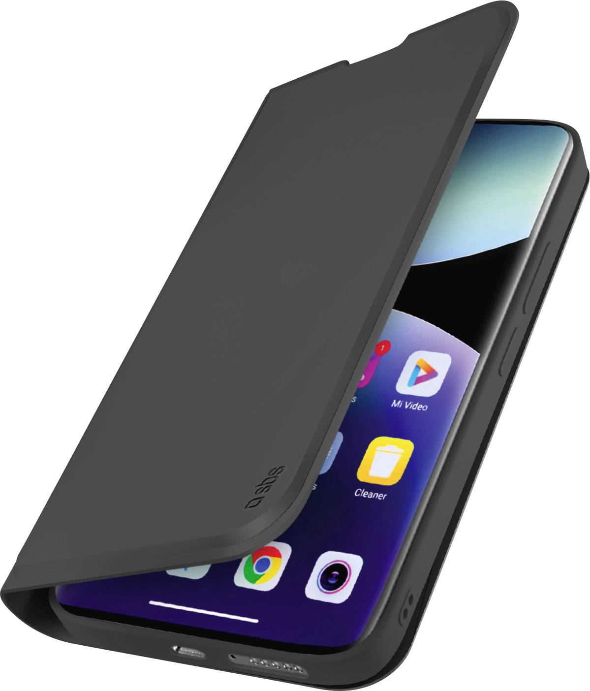 sbs mobile Flip cover Xiaomi Redmi Note 14 Pro 4G Zwart Inductieve lading, Stootbestendig, Met standfunctie, Flip Case