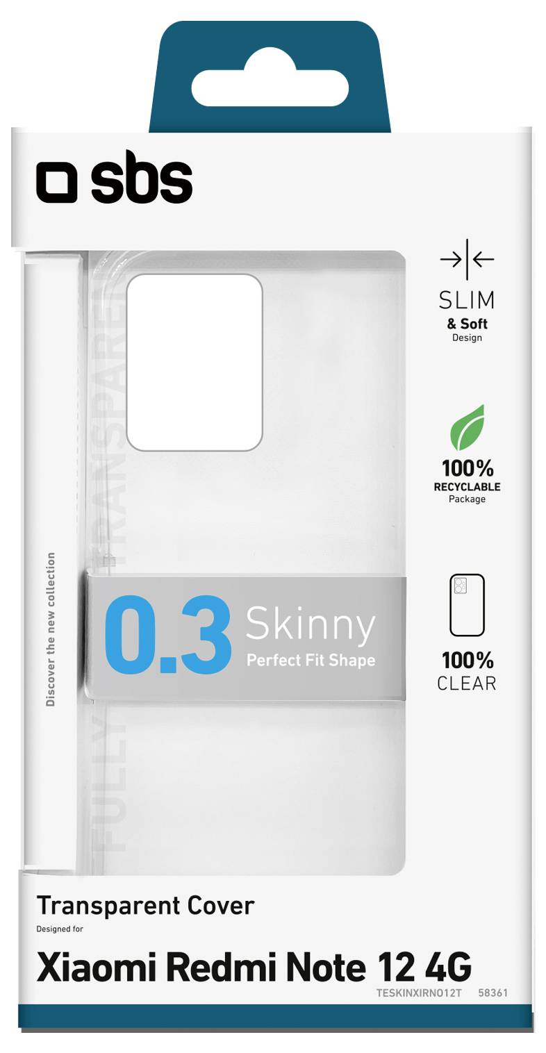 sbs mobile etui Xiaomi Redmi Note 12 4G prozirna otporna na udarce TESKINXIRNO12T-1