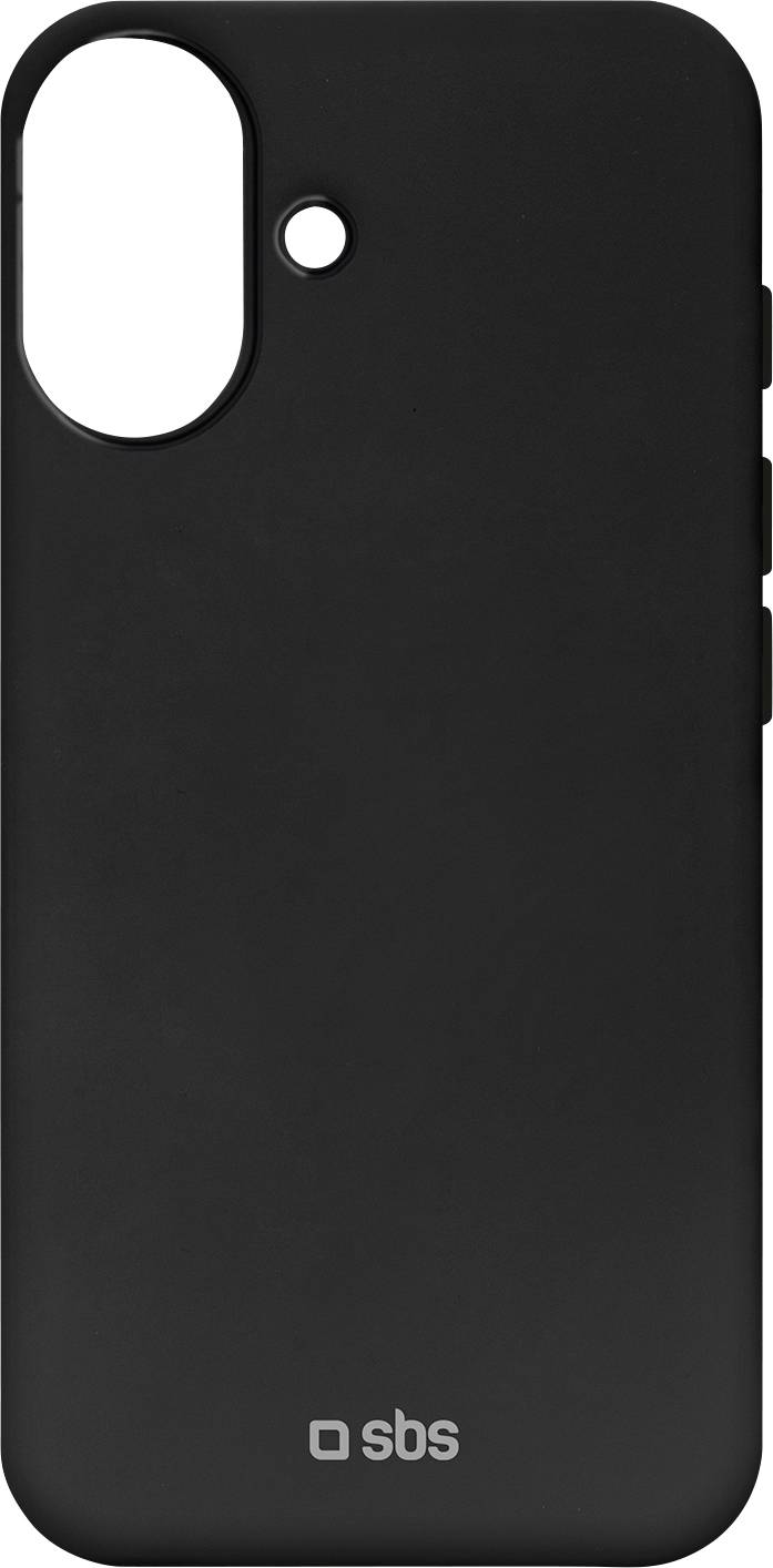 sbs mobile Cover Apple iPhone 16 Zwart Stootbestendig