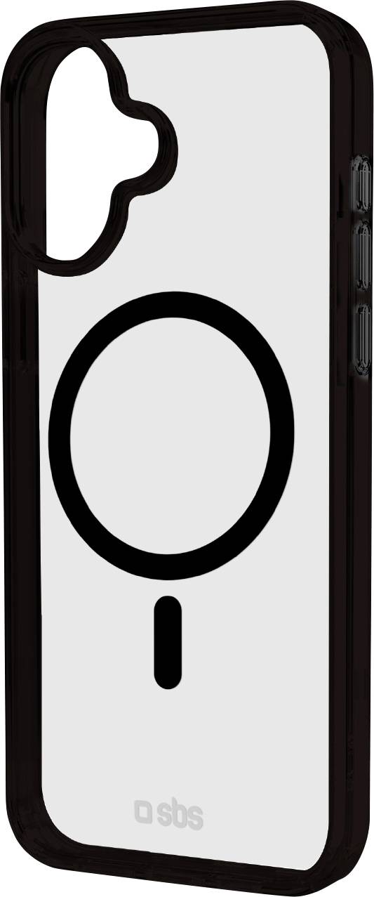 sbs mobile Cover Apple iPhone 16 Zwart Stootbestendig, MagSafe compatible, Met magneetmodule