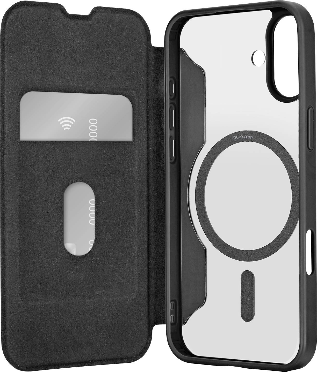 sbs mobile Flip cover Apple iPhone 16 Zwart MagSafe compatible