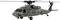Vojni helikopter u letu s vanjskim sive boje, koji prikazuje insignije i brojeve, ima prepoznatljiv dizajn rotora i repa.