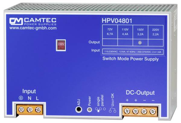 Camtec HPV04801.110PG(R2) DIN-napajanje (DIN-letva)  110 V  480 W   Content 1 St.
