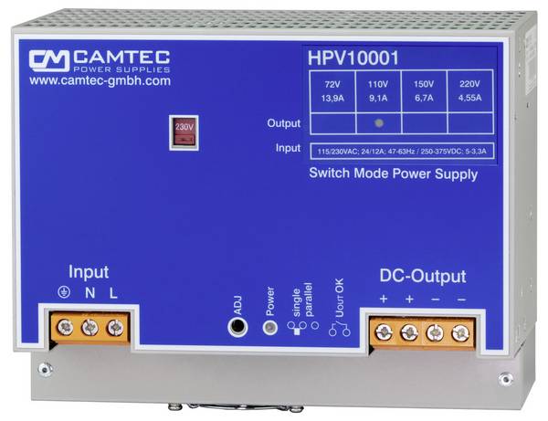 Camtec HPV10001.110PG(R2) DIN-napajanje (DIN-letva)  110 V  1.008 W   Content 1 St.