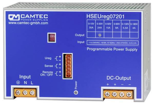 Camtec HSEUREG07201.130(R2) DIN-napajanje (DIN-letva)  130 V  720 W   Content 1 St.