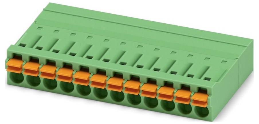 Siva i narančasta blok za električne konektore s dva reda utora za umetnuće žice, koristi se za osiguravanje više električnih veza.