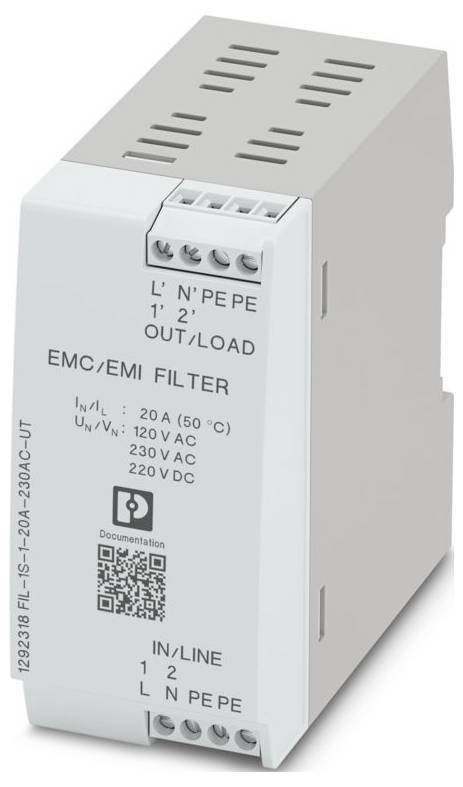 Phoenix Contact 1292318 FIL-1S-1-20A-230AC-UT emv filter 1 faza 20 A 1 St. Piece