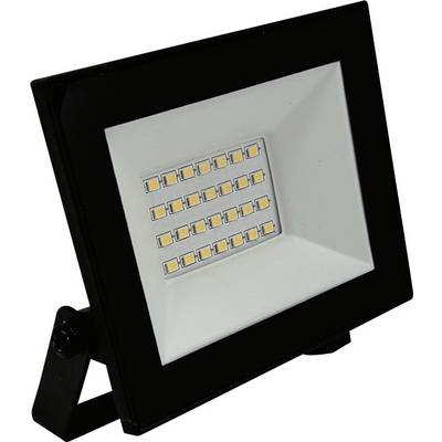 Pravokutni crni LED reflektor s više malih kvadratnih LED žarulja raspoređenih u mrežastom rasporedu, na podesivom postolju.