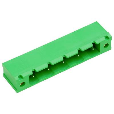 Zeleni plastični organizator konektora za svjetlovode s više utora za učvršćivanje kabela, prikazan iz bočnog kuta.