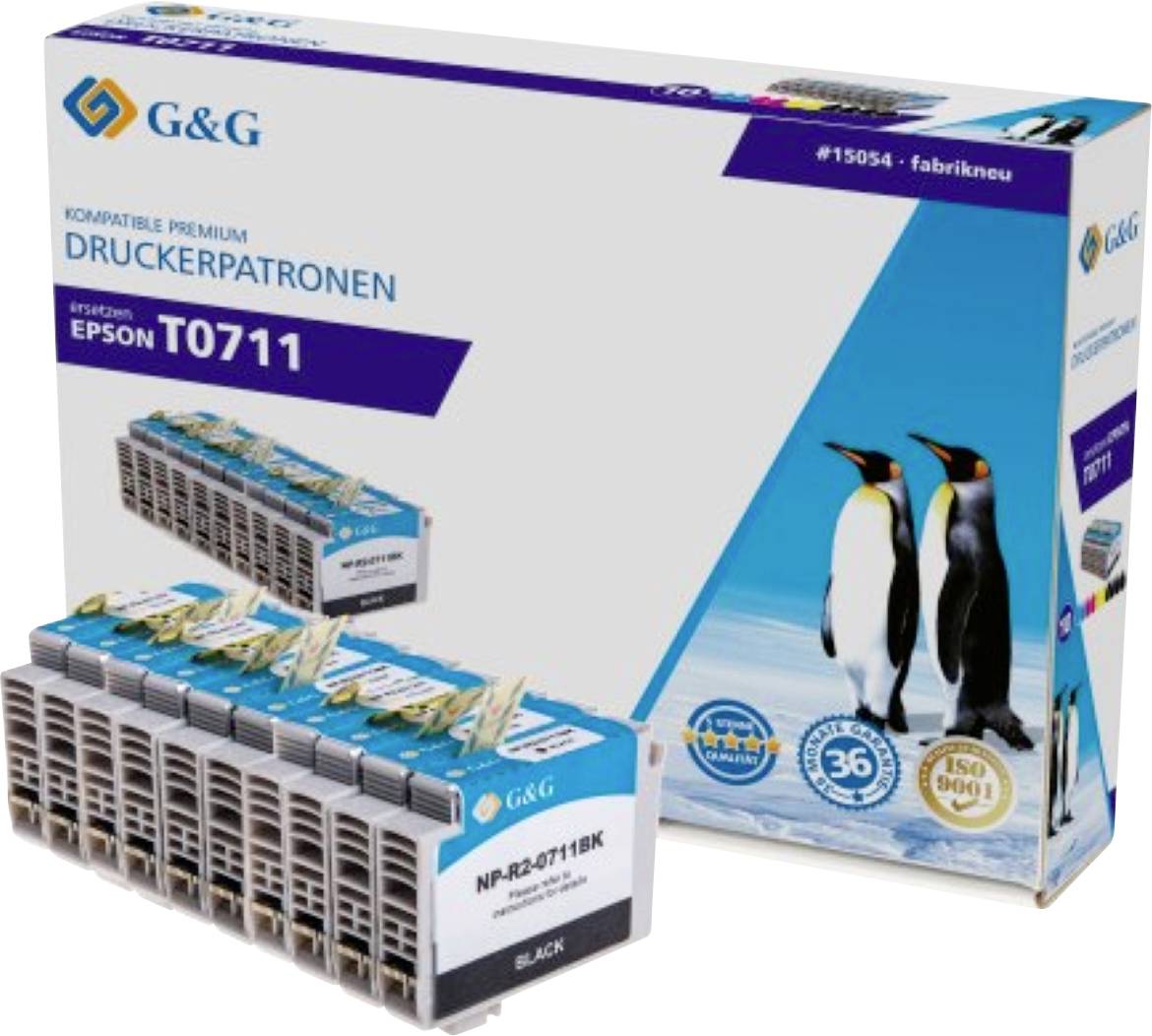 G&G Inktcartridge Compatibel Zwart, Cyaan, Magenta, Geel NP-R-0711*4/711/712/713/714*2 1P0711-10