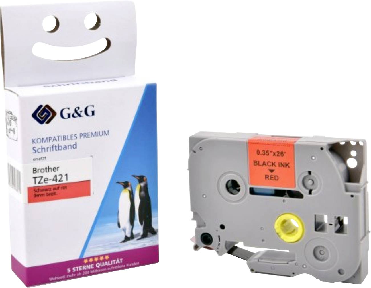 G&G Labeltape Tekstkleur: Zwart 8 m