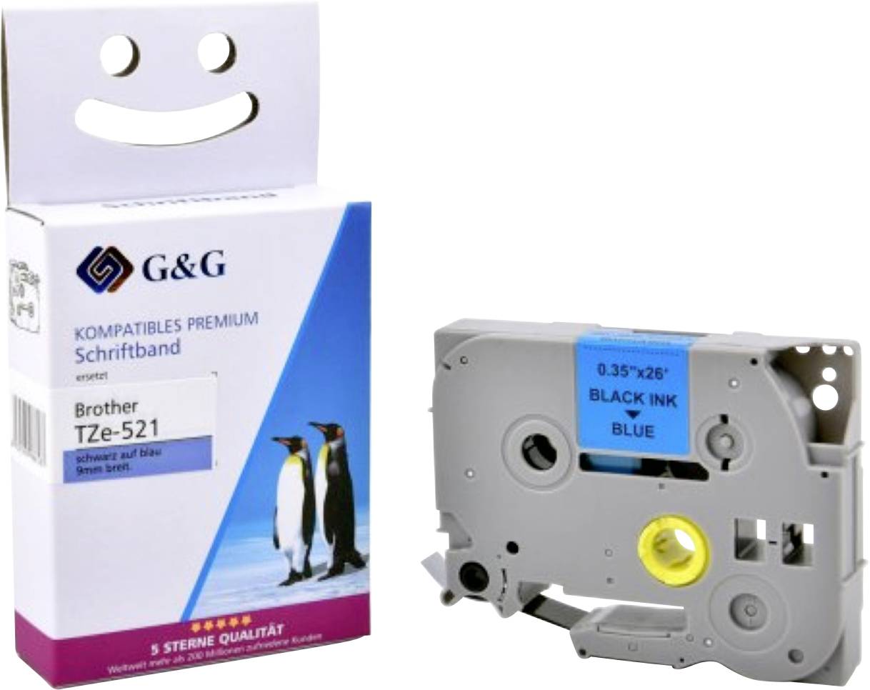 G&G Labeltape Tekstkleur: Zwart 8 m