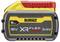 Baterija DeWalt 18V XR FlexVolt 54V litij-ionska, kapaciteta 9Ah, sa žutim i crvenim dizajnom.