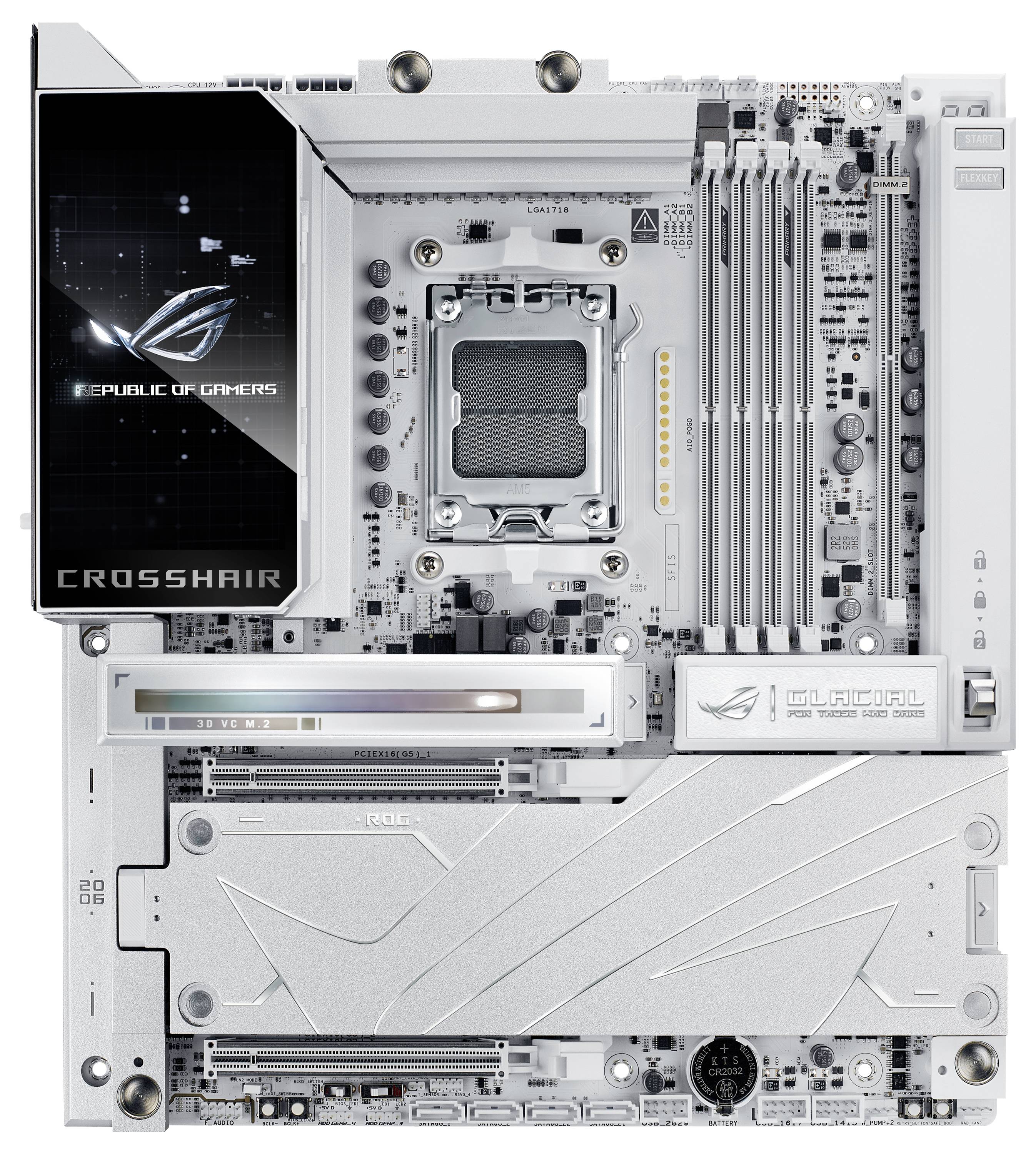Asus MB ASUS ROG CROSSHAIR X870E GLACIAL matična ploča Faktor oblika (detalji) ATX-4