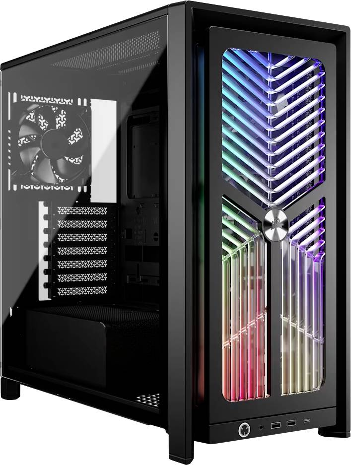 Corsair Geh Midi FRAME 4000X RS Mid-Tower Midi-tower PC-behuizing Zwart 4 voorge&iuml;nstalleerde ventilators, Stoffilter, Zijvenster