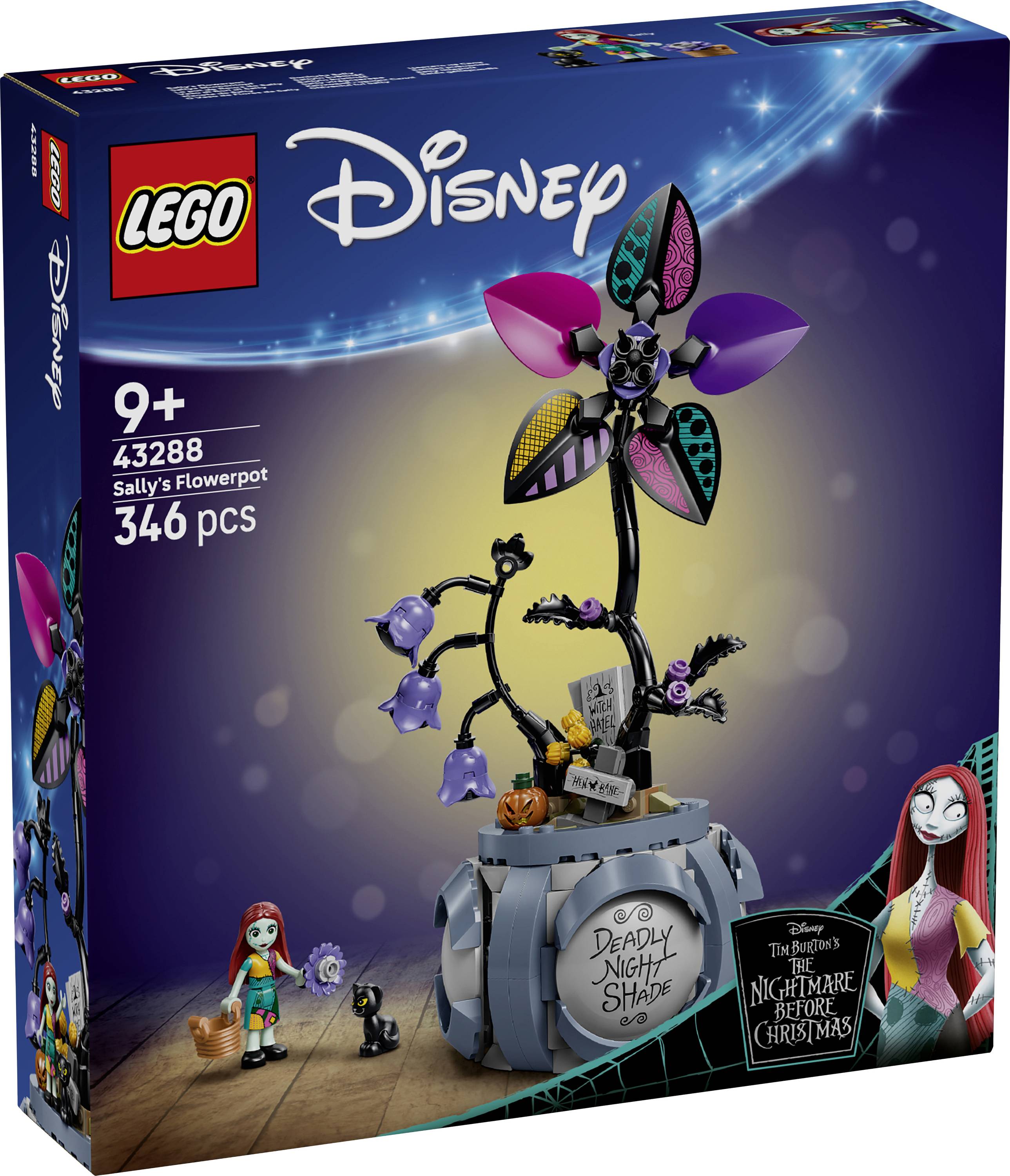LEGO set 'Sally-in-a-Flowerpot' iz Disneyevog 'Noćne more prije Božića', prikladan za dob od 9 godina naviše, sadrži 346 dijelova.