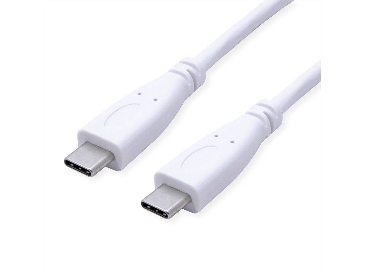 Value 11.99.9056 USB-C-kabel USB-C stekker 0.5 m Wit