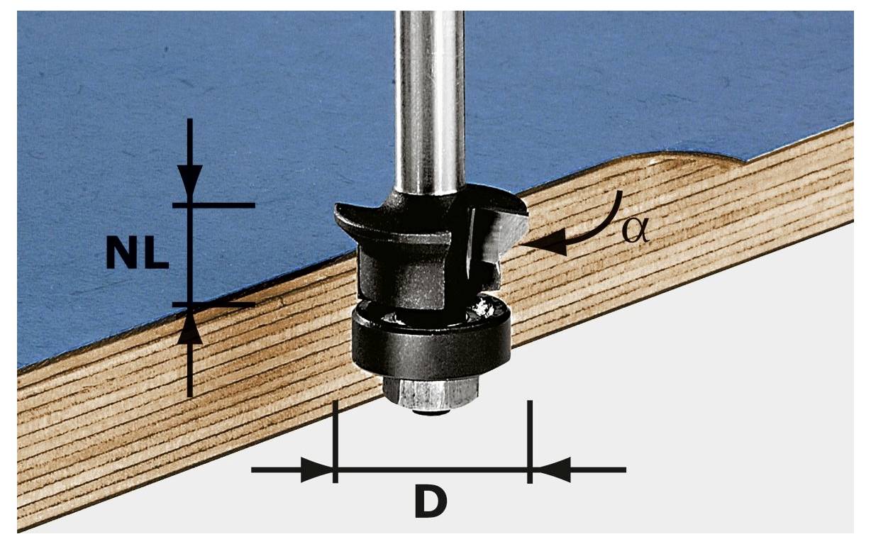 Festool 491026 Fasefrees Lengte 54 mm Afmeting, Ø 24 mm Werklengte 11 mm Schachtdiameter 8 mm