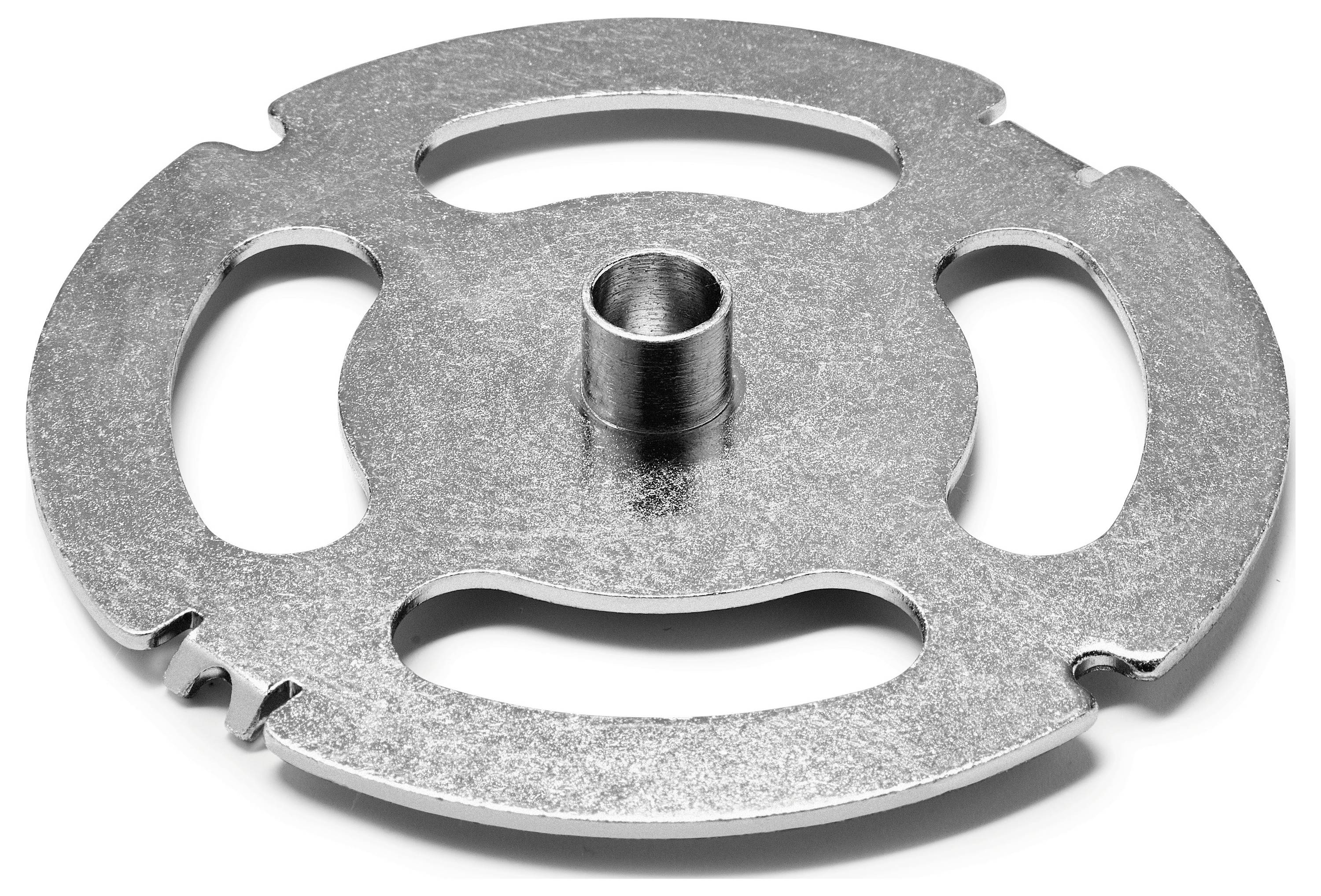 Okrugla metalna ploča s četiri utora i središnjom cilindričnom prstenom. Koristi se kao dio mljača za meso za rezanje ili mljevenje.