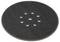 Okrugla crna brusna podloga sa osam ravnomjerno razmaknute rupe, koristi se za postavljanje na brusilicu za zaglađivanje površina.