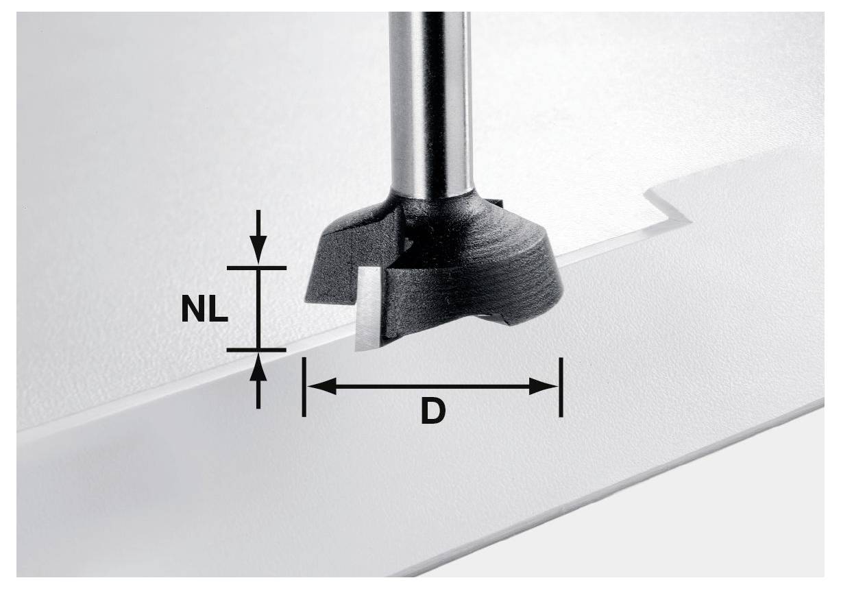 Festool 500368 Vlakfrees Lengte 40 mm Afmeting, Ø 28 mm Werklengte 7 mm Schachtdiameter 8 mm