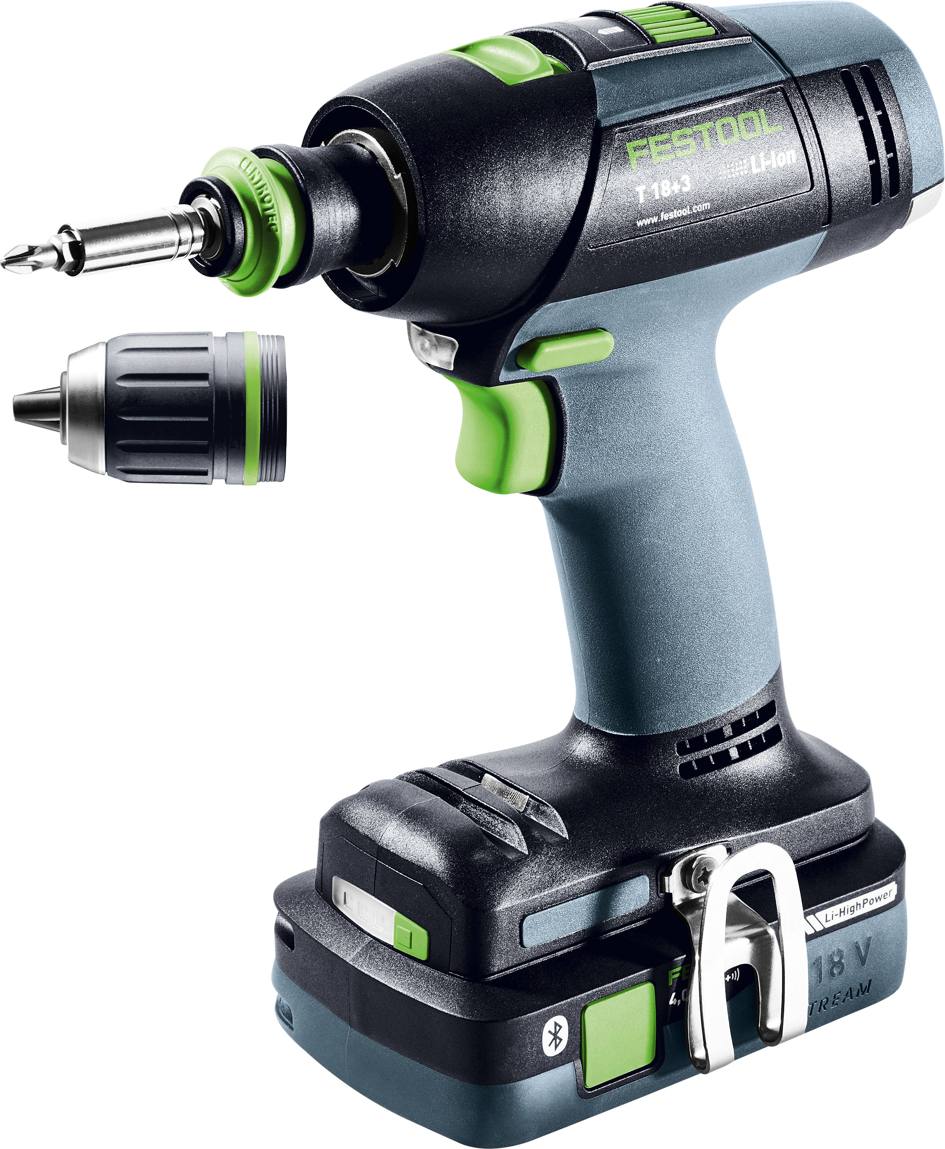 Festool T 18+3 HPC 4,0 I-Plus 576446 Borrskruvdragare batteri 18 V 4 Ah