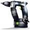 Crni i zeleni elektricni bušač snage označen s 'FESTOOL DWC 18-4500 Li-Ion', s elegantnin dizajnom, naglašavajući njegovu ergonomsku ručku i bežičnu značajku.