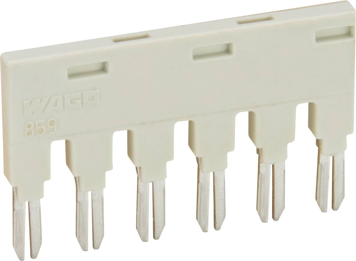 'WAGO 859' bež terminalnu čokanju sa šest metalnih konektora, koristi se za električne instalacije.