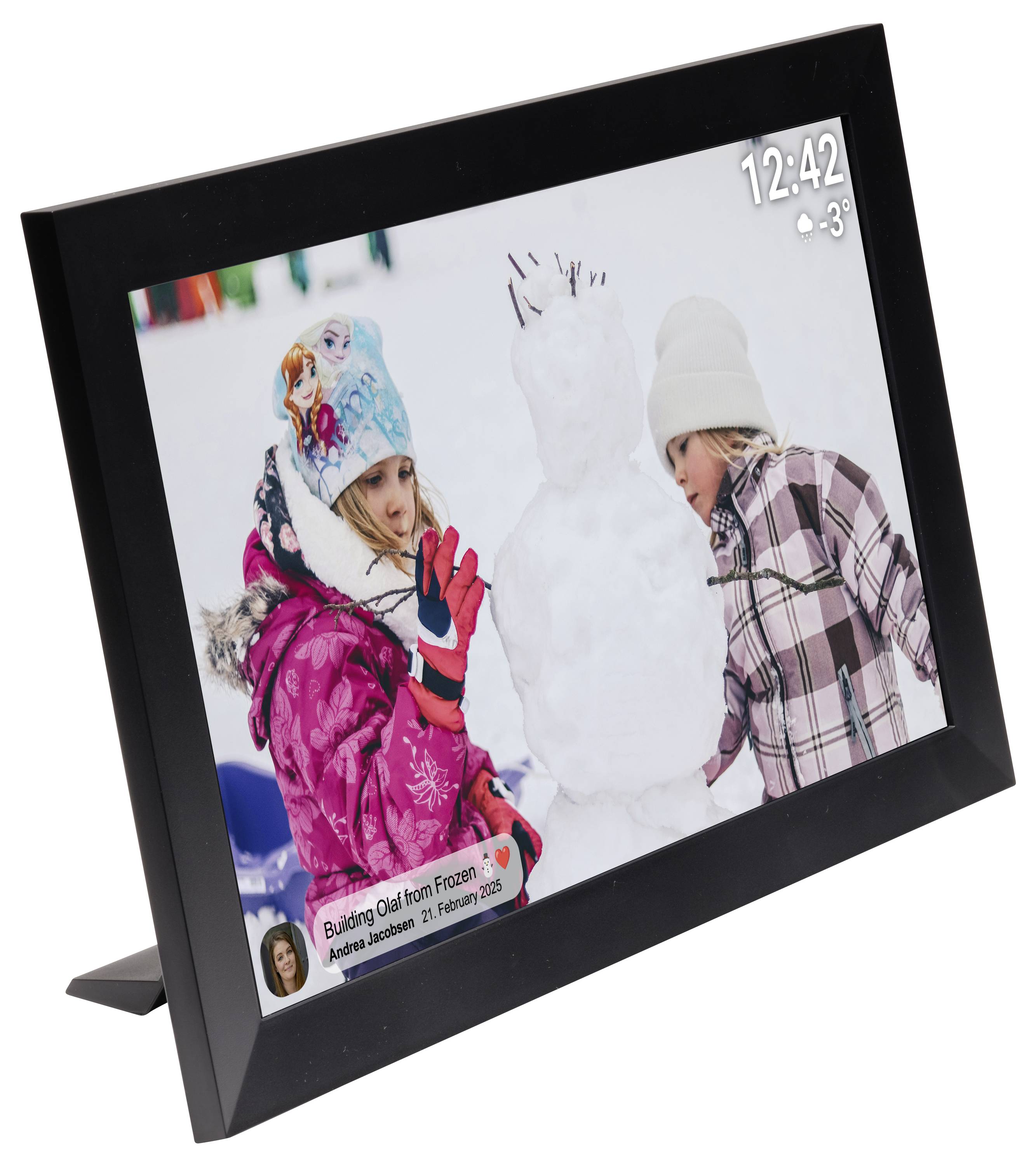 Denver PFF-1504B digitalni okvir za fotografije 39.6 cm 15.6 palac Energetska učinkovitost 2021: B (A - G) 1920 x 1080 P-1