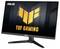 ASUS poslovni monitor koji prikazuje gradski horizont sa nebodercima, naglašavajući elegantan dizajn monitora prikladan za profesionalnu upotrebu.