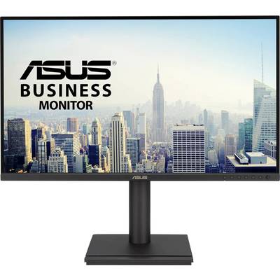 ASUS Business Monitor prikazuje gradsku panoramu sa Empire State Buildinggom, ilustrirajući veliki zaslon i tanki okvir za profesionalnu upotrebu.