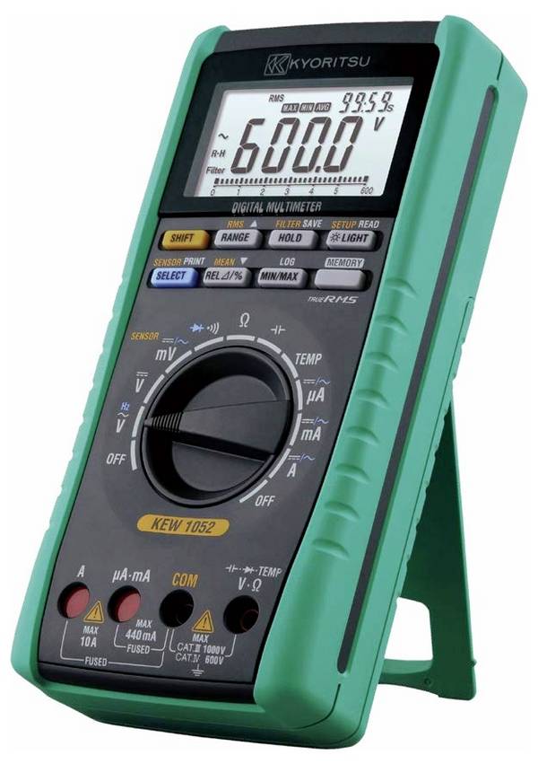 Kyoritsu KEW 1052 ručni multimetar  digitalni  CAT III 1000 V, CAT IV 600 V Zaslon (brojevi): 6000