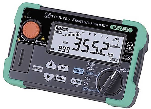 Kyoritsu KEW 3552 mjerač izolacije   50 V, 100 V, 125 V, 250 V, 500 V, 1000 V 40 GΩ