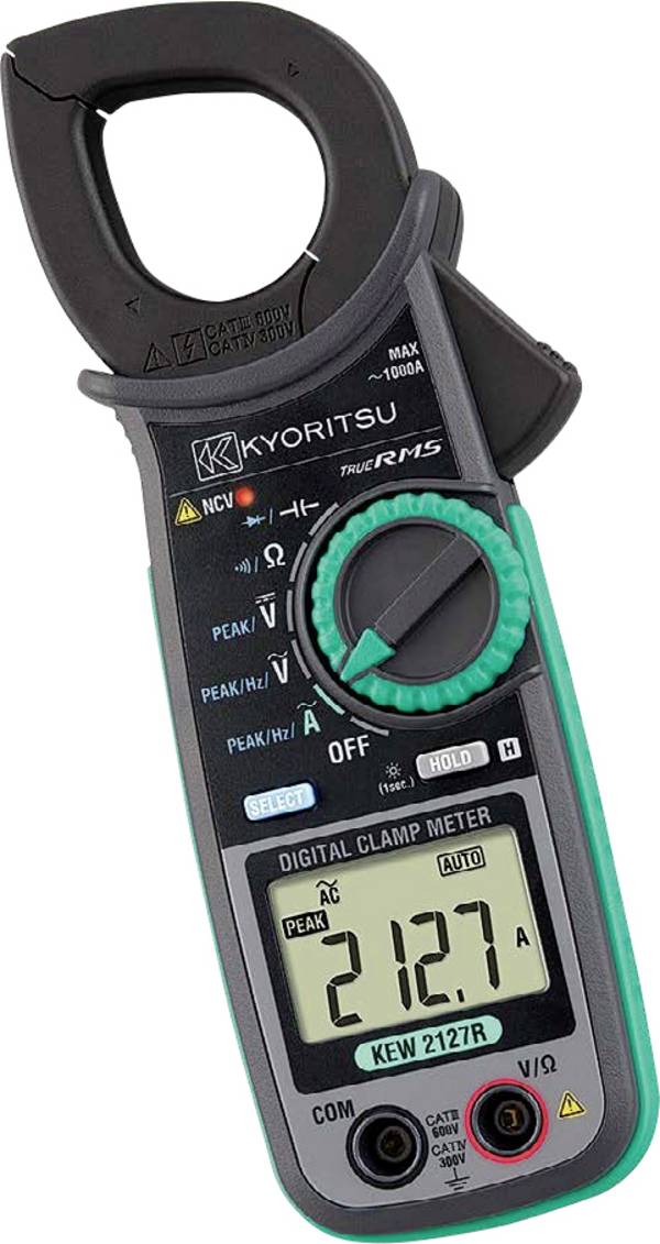 Kyoritsu  strujne stezaljke  digitalni uklj. ispitivač napona CAT IV 300 V, CAT III 600 V Zaslon (brojevi): 6000