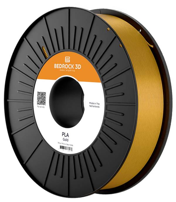 BEDROCK 3D PLA-0014b075 PLA Gold 2.85 mm 750 g 3D pisač filament PLA  2.85 mm 750 g zlatna  1 St.