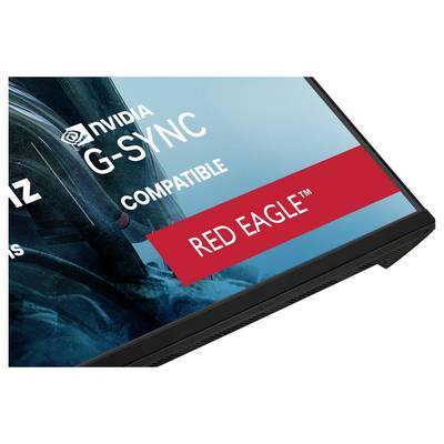 Ugao monitora s NVIDIA G-SYNC logotipom i brendom 'Red Eagle' na zaslonu, što ukazuje na kompatibilnost i liniju proizvoda.