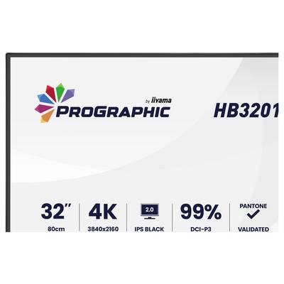 Iiyama ProGraphic LCD zaslon Energetska učinkovitost 2021 F (A - G) 80 cm (31.5 palac) 3840 x 2160 piksel 16:9 4 ms Disp-4