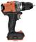 Crna i narančasta bežična Black+Decker bušilica s brushless motorom, koja pokazuje ručku s okidačem, utor za bateriju i steznu glavu.