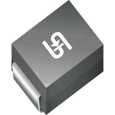 Slika crne pravokutne elektroničke komponente s metalnim krajevima i bijelim logotipom na vrhu.