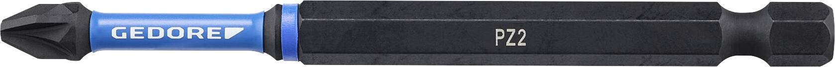 Crna i plava bit za odvijač s natpisom 'GEDORE' i 'PZ2' na njoj, dizajnirana za upotrebu s Pozidriv vijcima.