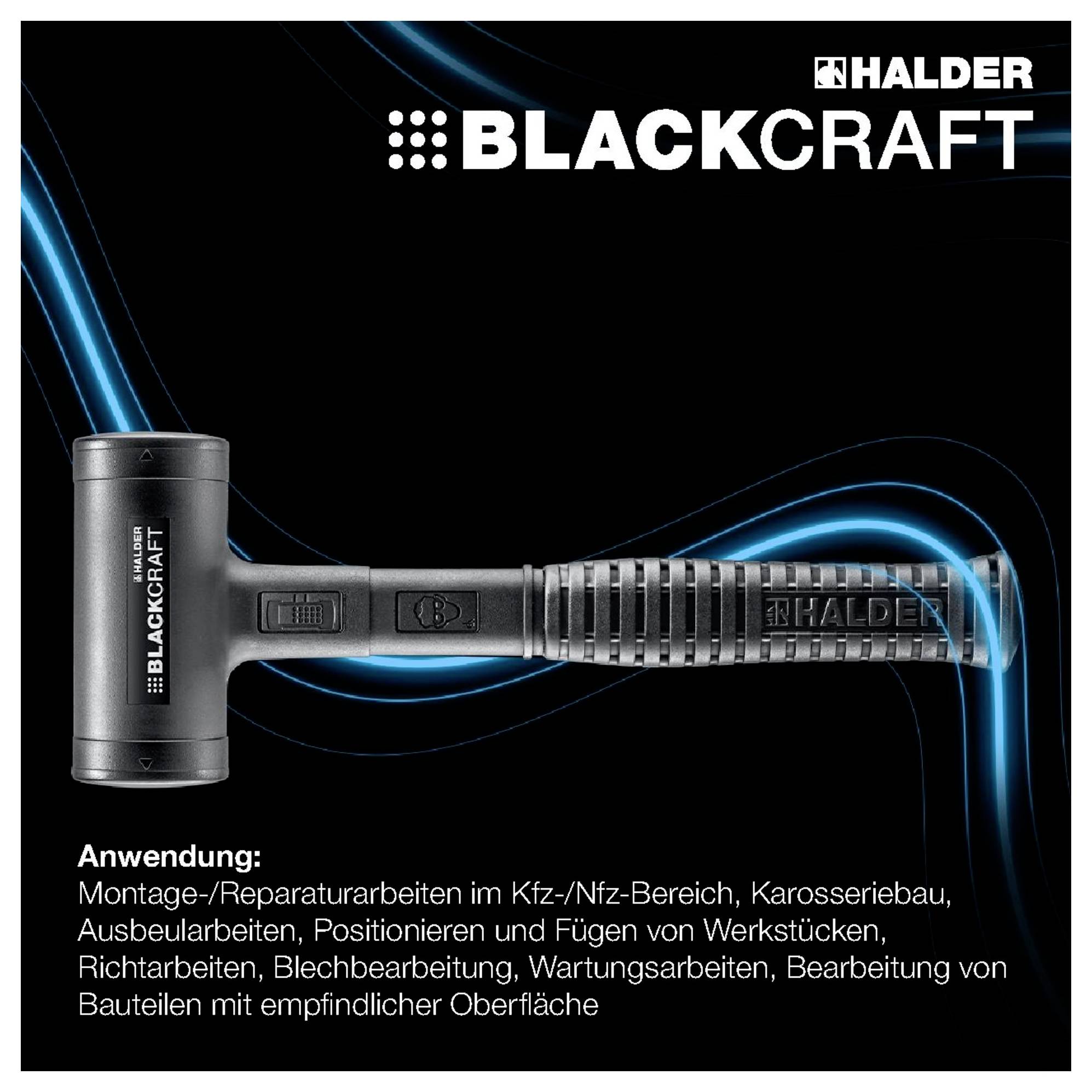 Montagčekić Halder modela BLACKCRAFT za primjenu u automobilskoj industriji, izradi karoserije i obradi lima, s osjetljivom površinom.