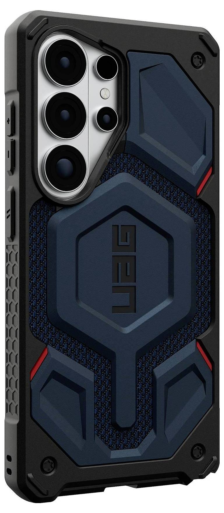 Slika prikazuje pogled odozgo na transparitnu zaštitu za telefon s izrezima za kameru, bljeskalicu i mikrofon.