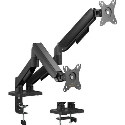 Dual monitor arm держач sa prilagodljivim pozicioniranjem, stežnjaci se na stol, drži dva ekrana za ergonomsku postavku radnog prostora.