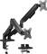 Dual monitor arm держач sa prilagodljivim pozicioniranjem, stežnjaci se na stol, drži dva ekrana za ergonomsku postavku radnog prostora.