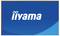 Plava zaslon s bijelim logom 'iiyama' u centru, sa karakterističnim simbolom beskonačnosti iznad slova 'ii'.