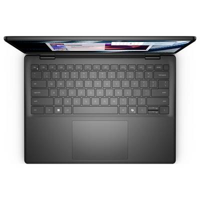 Crni laptop gledan odozgo, prikazuje tipkovnicu i touchpad s ekranom na kojem je prikazana otvorena aplikacija.