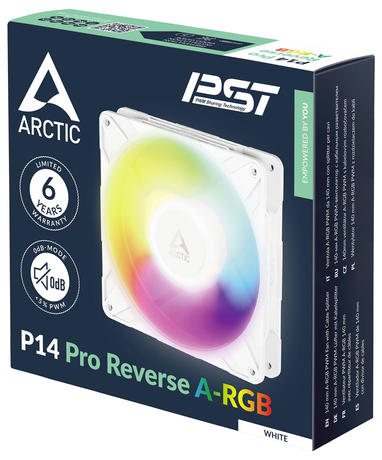 Arctic Lüfter 140*140*27 P14 Pro Reverse hladnjak za grafičku karticu sa ventilatorom bijela-6