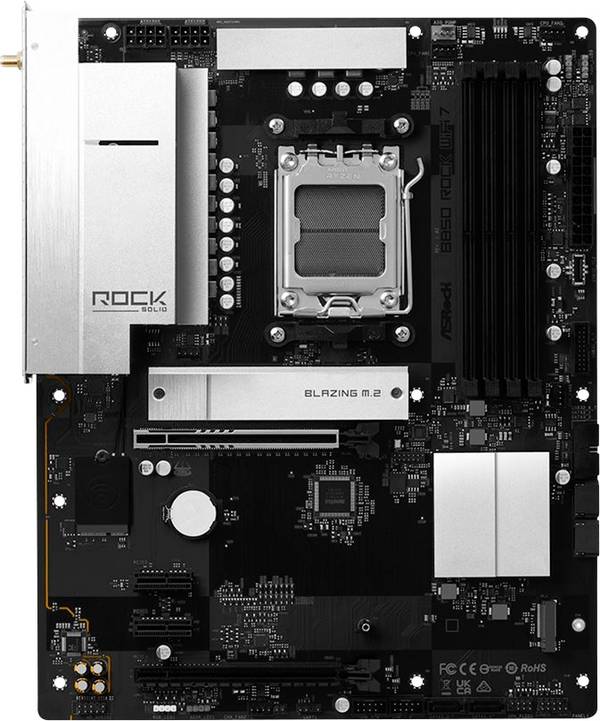 ASRock B850 Rock WiFi7 AM5 ATX matična ploča Baza #####AMD AM5 Faktor oblika (detalji) ATX